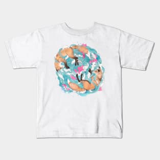 Falling Foxes Kids T-Shirt